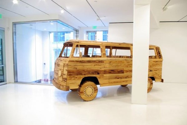 Wow: een VW-busje gemaakt van hout
