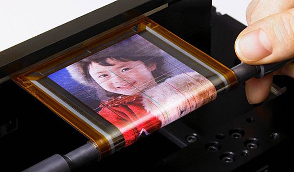 Oprolbaar OLED-display van Sony