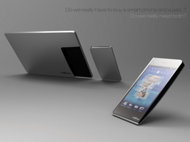 Fujitsu tablet met ingebouwde smartphone