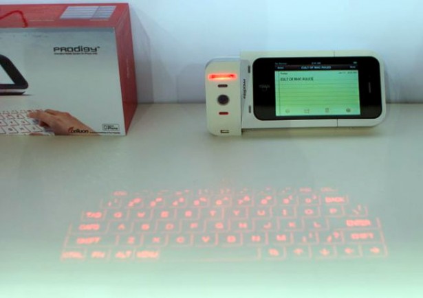 iPhone batterij met laser-keyboard