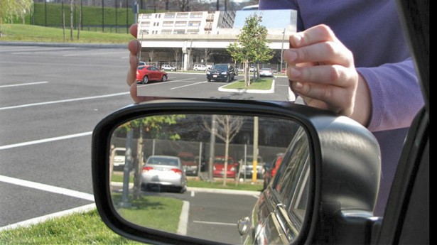 Autospiegel zonder dode hoek