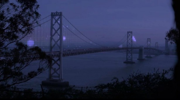 Brug verandert in lichtshow