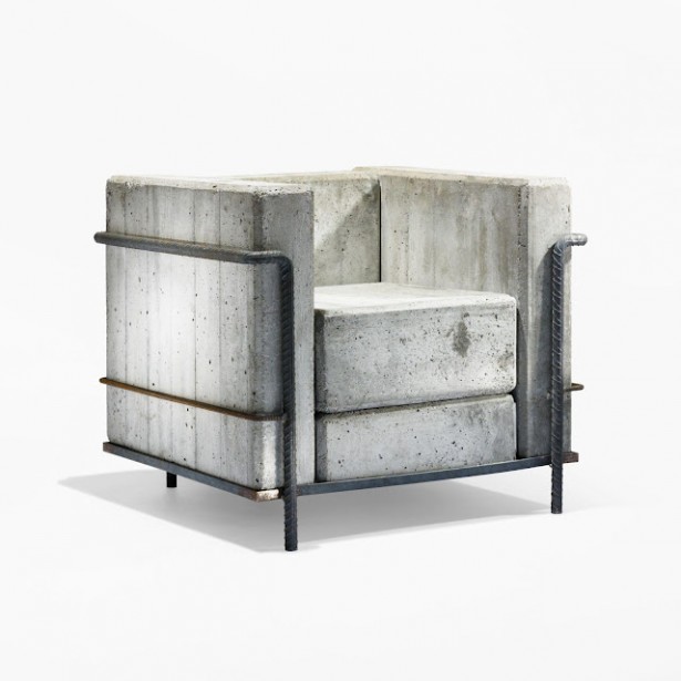 Een stoel van beton