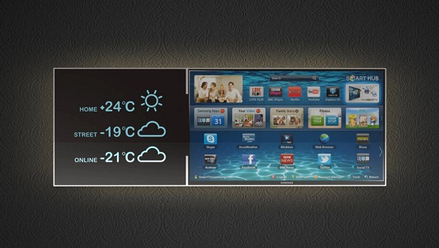 Samsung Smart TV concept met twee schermen