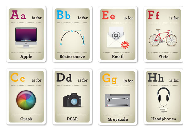 Het alfabet voor designers