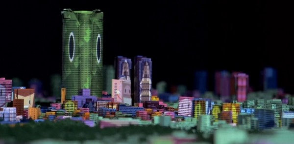Projection mapping wekt model van Tokio tot leven