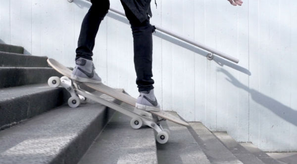 Met dit skateboard kun je de trap af