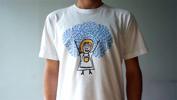 Creatieve marketingcampagne: t-shirts die zijn voorzien van wasmiddel-inkt