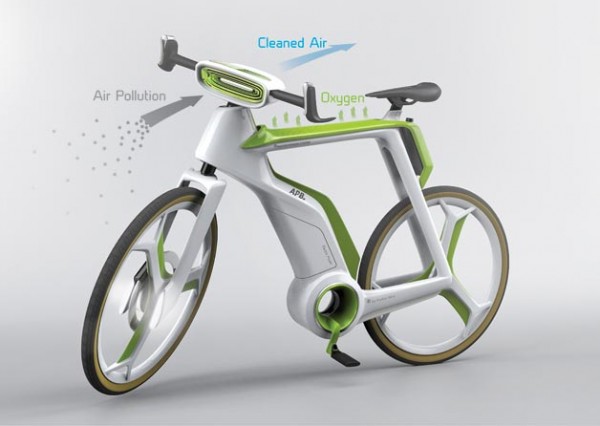 Wat zou het mooi zijn als we de lucht konden zuiveren met deze elektrische fiets