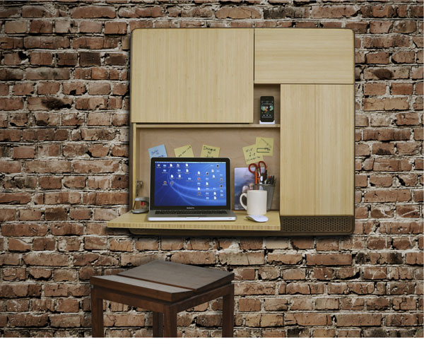 Ruphus Podpad: bureau met ingebouwde speaker voor kleinbehuisden