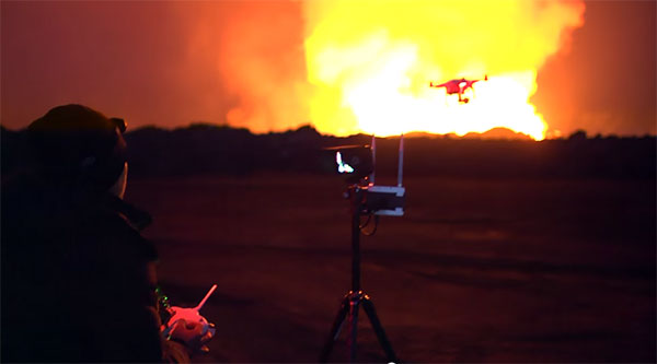 Met een drone kun je (nagenoeg) probleemloos een uitbarstende vulkaan in vliegen