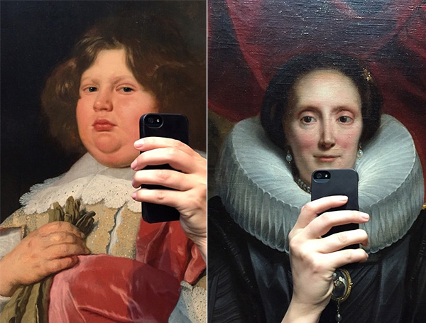 Museumselfies: zelfportretten van portretten