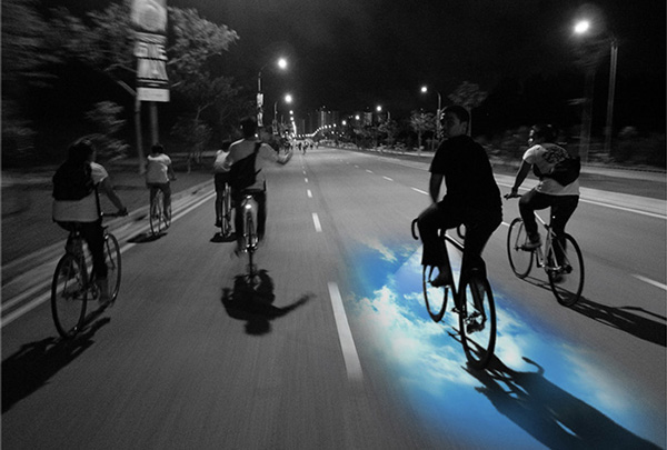 BikeBeam: een beamer voor op je fiets