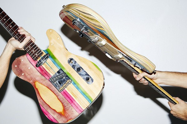 Wow: gitaren gemaakt van gerecyclede skateboards