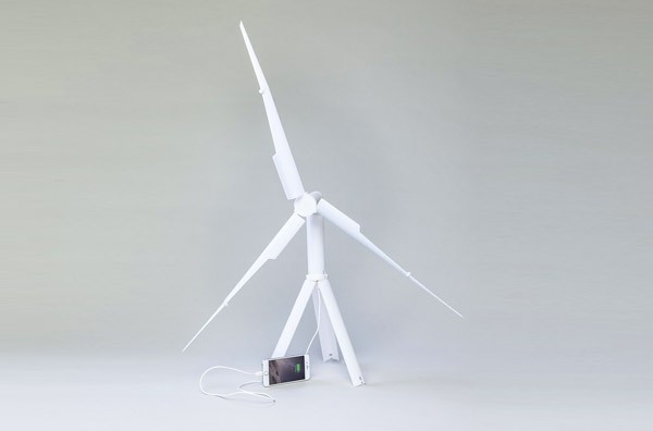 Trinity: een draagbare opvouwbare windturbine