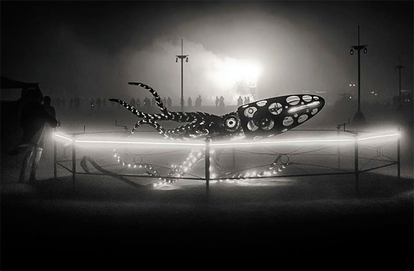 De schitterende mechanische octopus van Barry Crawford