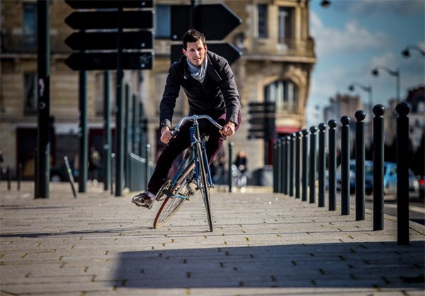 Trocadero Fixie: een fiets met een kantelend achterwiel