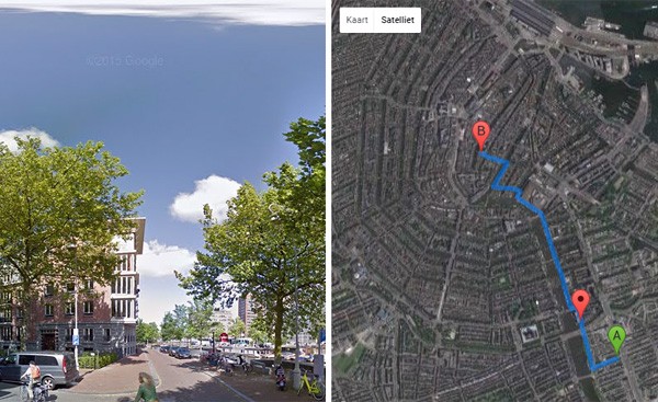 Google Streetview Player toont je route met afbeeldingen