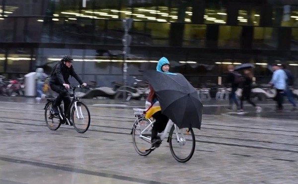 Under-Cover: een paraplu voor op de fiets