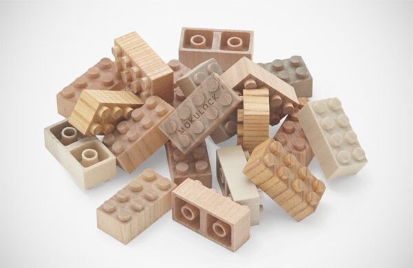 variant op Lego gemaakt van zes houtsoorten